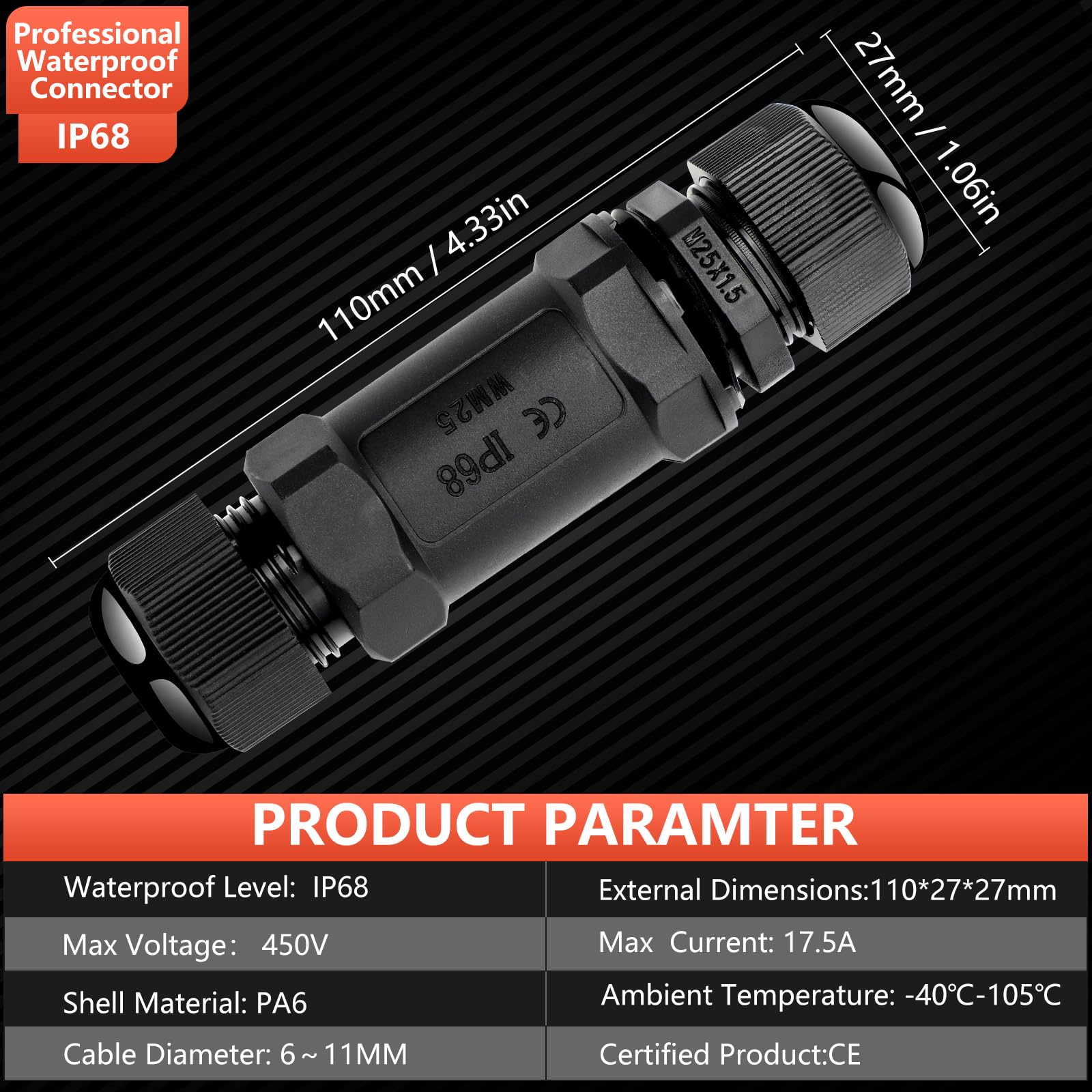 YUSHIHU Outdoor Junction Box, Waterproof Box IP68, waterproof electrical connector - Image 4