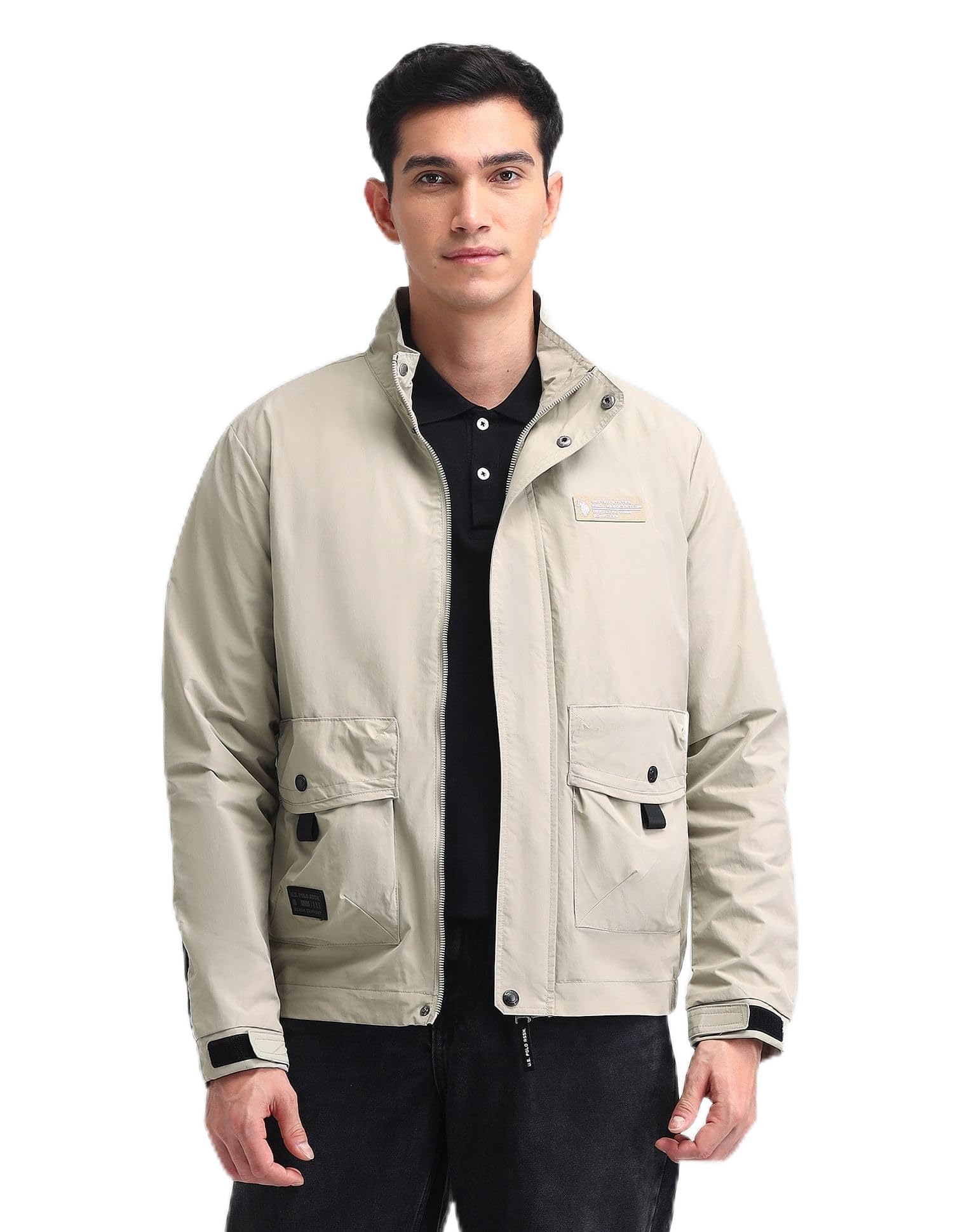 u.s. polo assn. denim co. Mens Beige Solid Long Sleeve Polyester Classic Jacket-picture-38