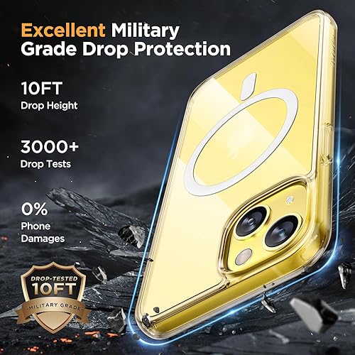 Miniatura 407 de Miracase - Funda magnética para iPhone 13 de 6.1 pulgadas (compatible con MagSafe) (con 2 protectores de pantalla), protección de grado militar