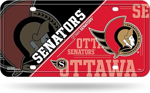 Vista 45 de Rico Industries NHL Hockey Split Metal Auto Tag 6" x 12" - Great for Truck/Car/SUV