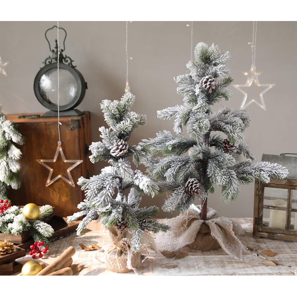 Christmas gifts Spadający śnieg jodła drzewo flokowanie białego płatka śniegu mini choinki desktop ozdoby świąteczne dekoracje christmas ornament decoration (Rozmiar : 75cm)