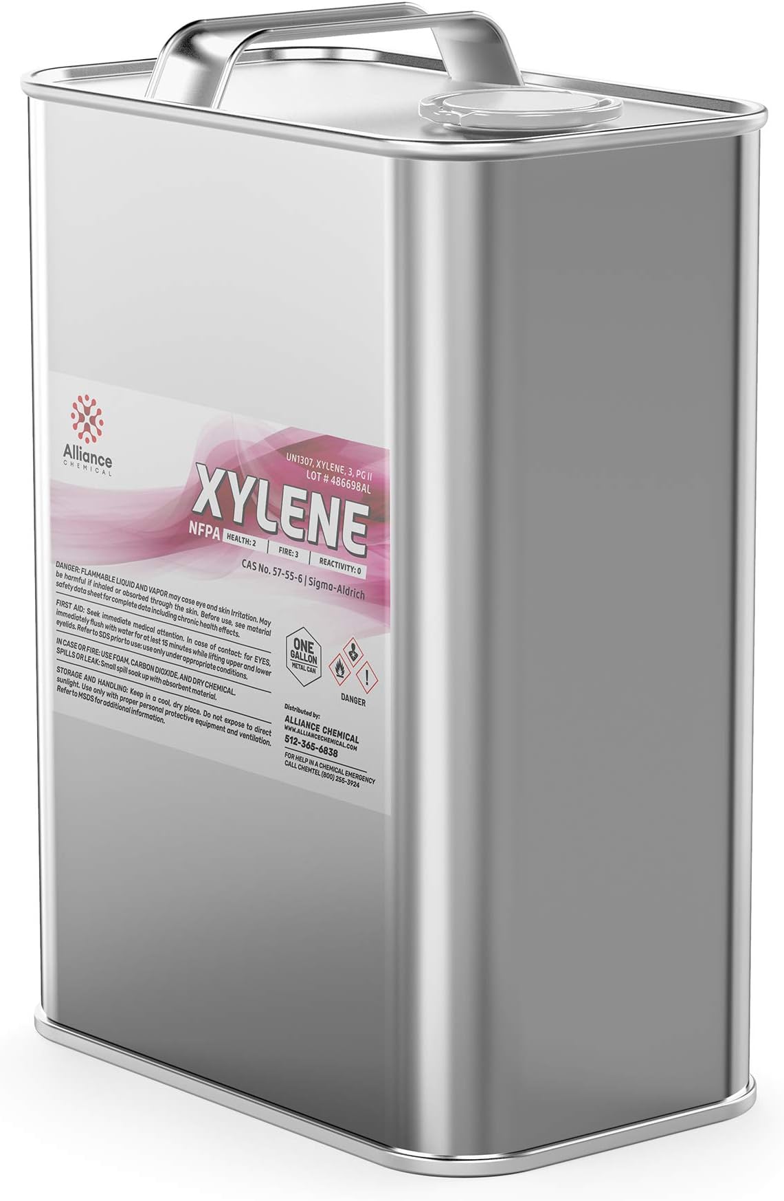 Xylene (Xylol/Dimethylbenzene) Technical Grade – 1 Gallon – (1) 128 FL oz. Can – Paint Thinner, Solvent, & Cleaning Agent – Alliance Chemical