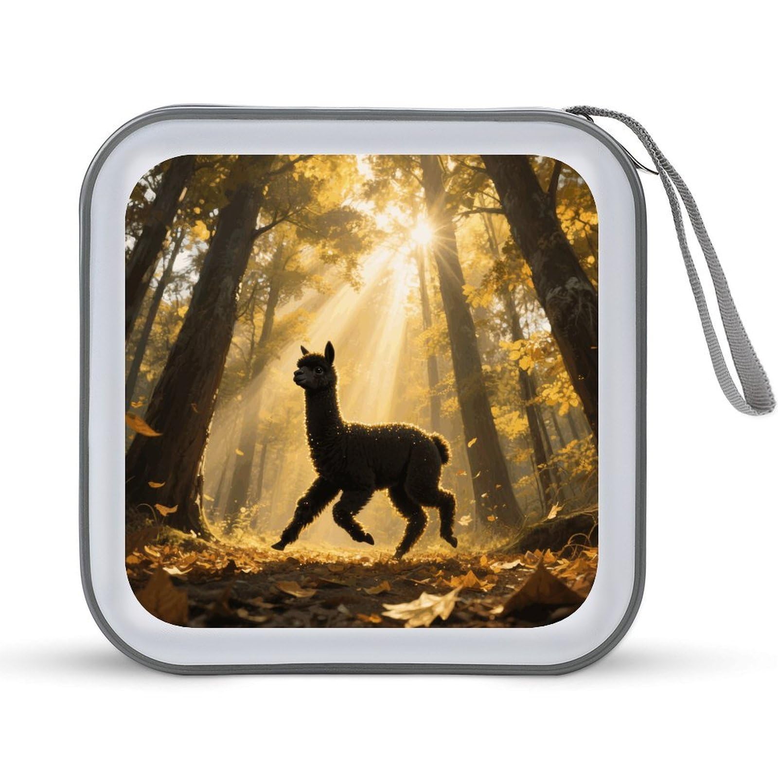 VstaDank Wonderful Forest DVD Case With Zipper Portable CD Case Hardshell DVD VCD Binder Storage Box EVA Protective Blu-ray Wallet 40 Capacity CD Wallet Movie Music Media Disc Wallets