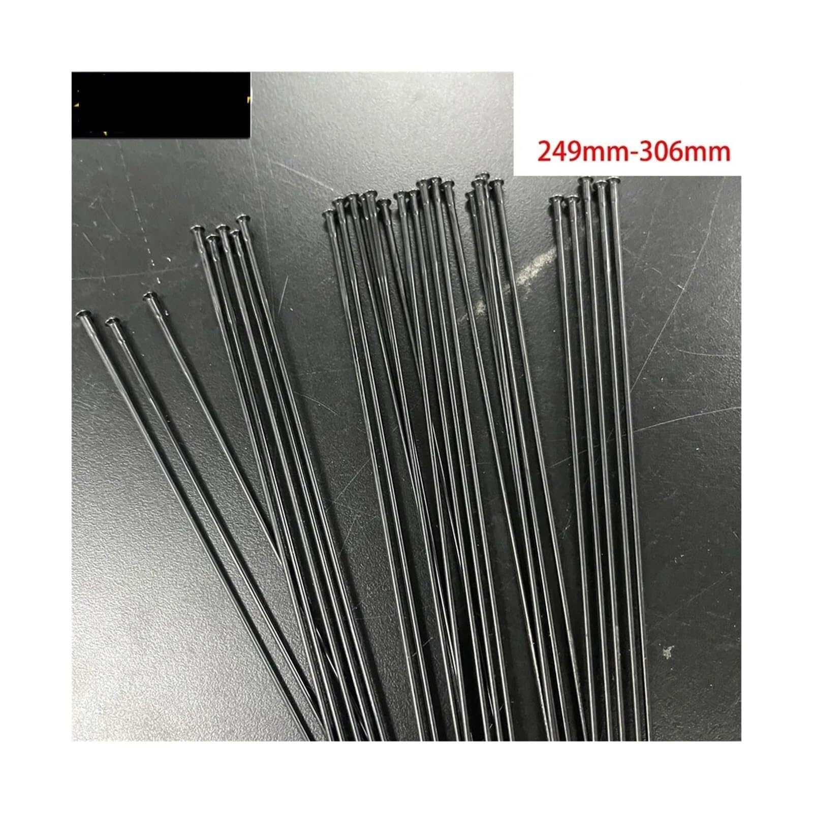 Raggi Bicicletta Raggi a Triplo Spessore for Raggi di Bicicletta J-Bend Straight Pull 14G Gauge 2.0 for MTB Road Bike Acciaio Inossidabile Nero