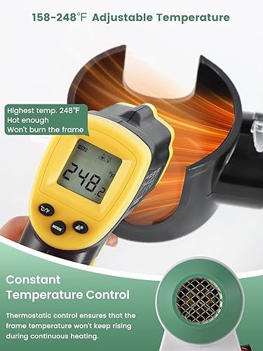 Miniatura 2 de Huanyu Calentador de marco 158-248 Calentador de marco de gafas Ajuste de marco de aire caliente Herramienta de calefacción Menos de 40dB para