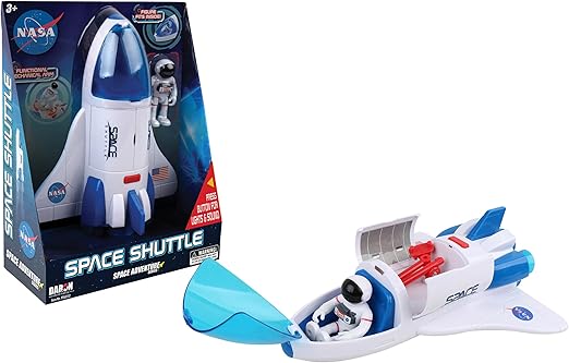 Daron NASA Space Adventure Series: Space Shuttle with Lights & Sounds & Figure, Approx 9" X 7", Medium