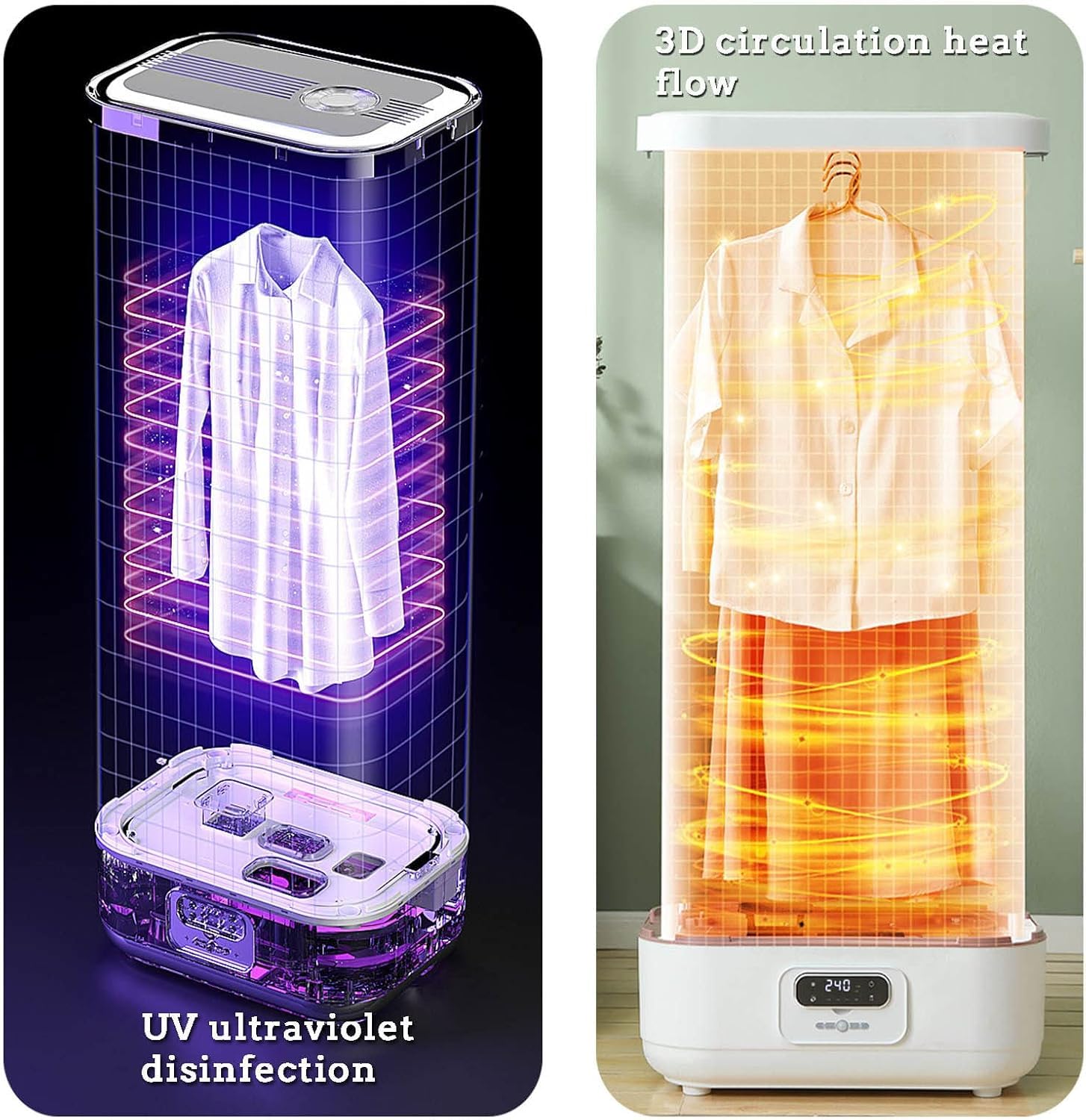 Supports de séchage de vêtements électriques intelligents - Efficaces et portables