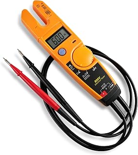 T5-600 Electrical Tester Replacement for Fluke Meter, 600V Electrical Meter for AC Voltage, Current & Continuity Testing, Open Slot Amp Meter with Thin Probes, Auto Range Multimeter for Electricians