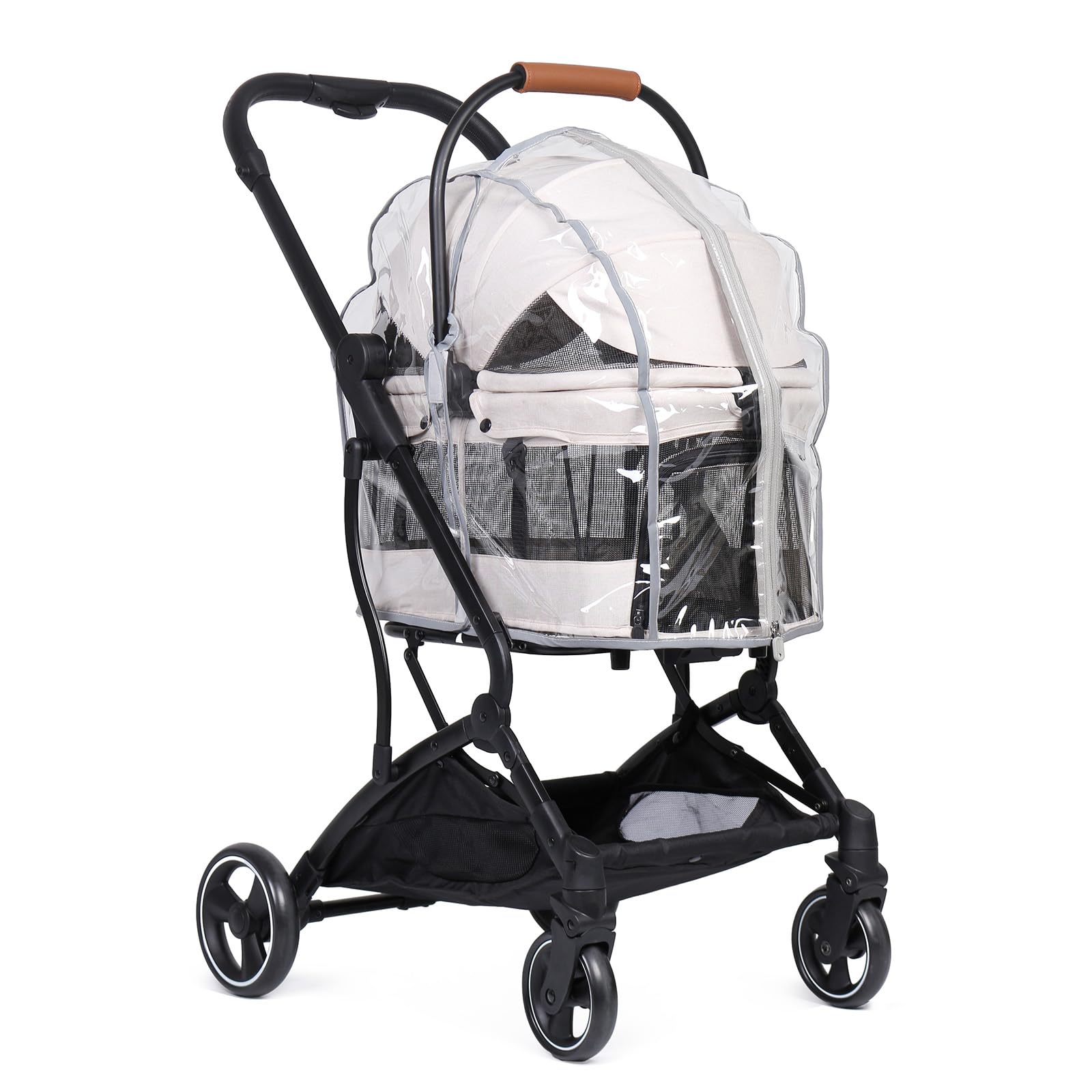 BEBEBROAD Pets Pet Stroller Rain Cover，Windproof, Rainproof, and Warm (for T3 /T3 PRO)