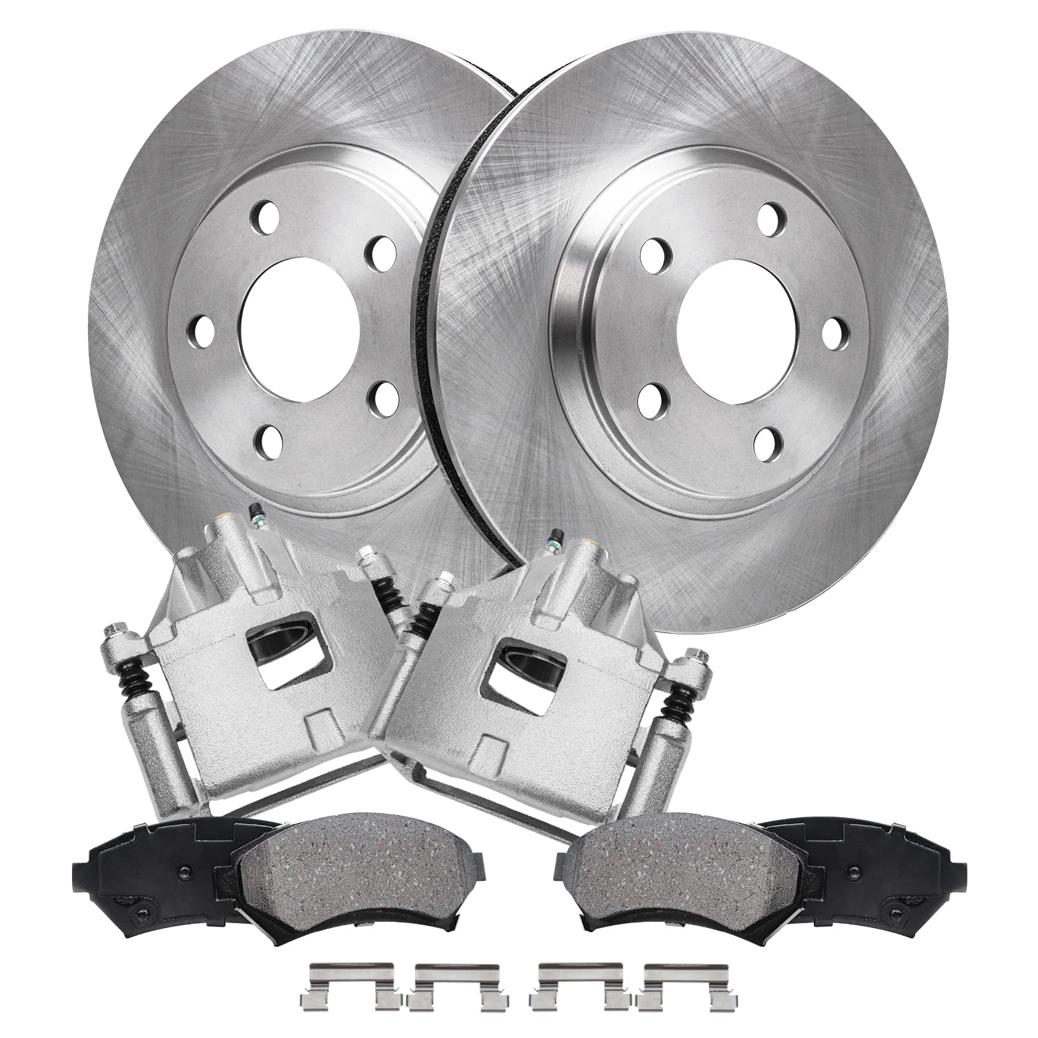 Detroit Axle - Front Rotors Calipers Brake Pads for Chevy Impala Riviera