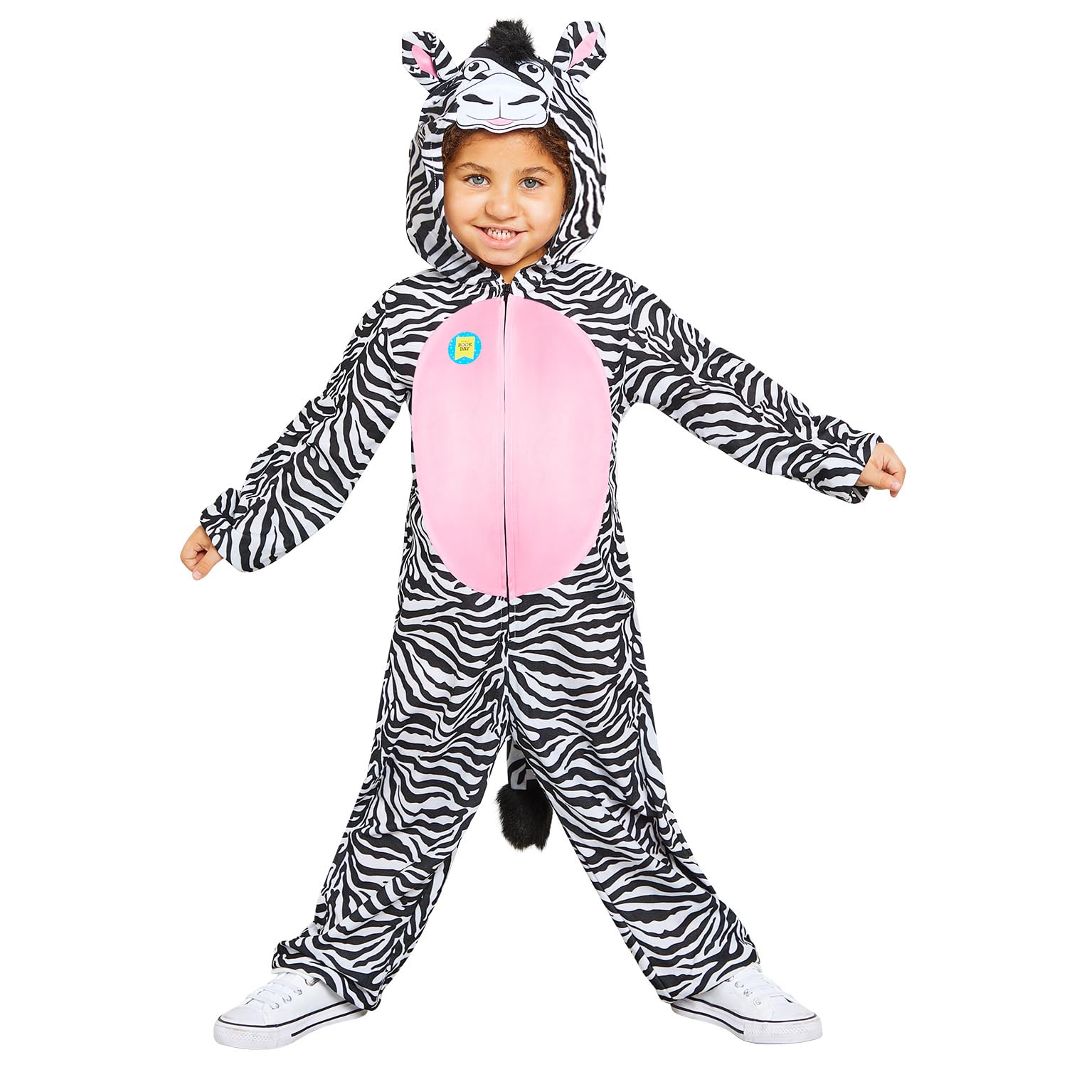 Amscan 9910080 - Kids Zebra Hooded Onesie World Book Day Fancy Dress Costume Age: 10-12 Yrs