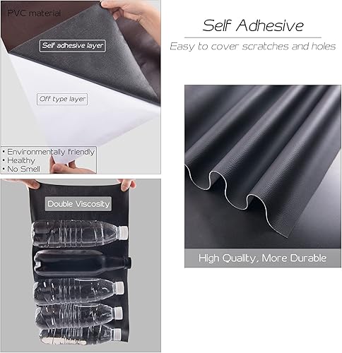 Miniatura 2 de Parche de reparación de cuero autoadhesivo grande de 17 x 158 pulgadas, parche de reparación de cuero, parches de cuero retapizado para muebles,