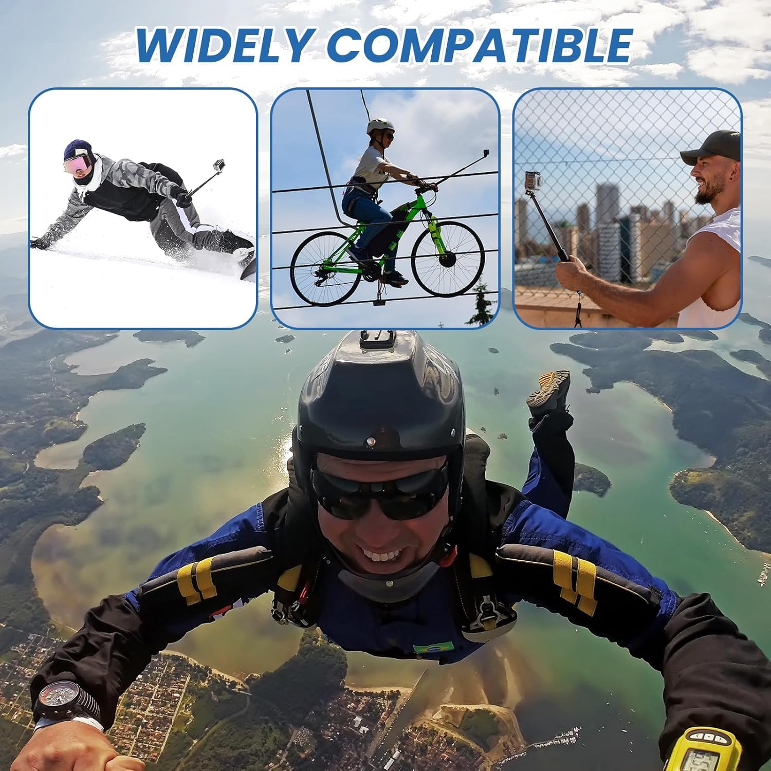 92cm Perche à Selfie Télescopique Etanche pour Autres Caméras d'action pour GoPro Hero 13 12 11 10 9 8 Max DJI Osmo Pocket 3 Action 5 Pro 4 AKASO EK7000 V50X