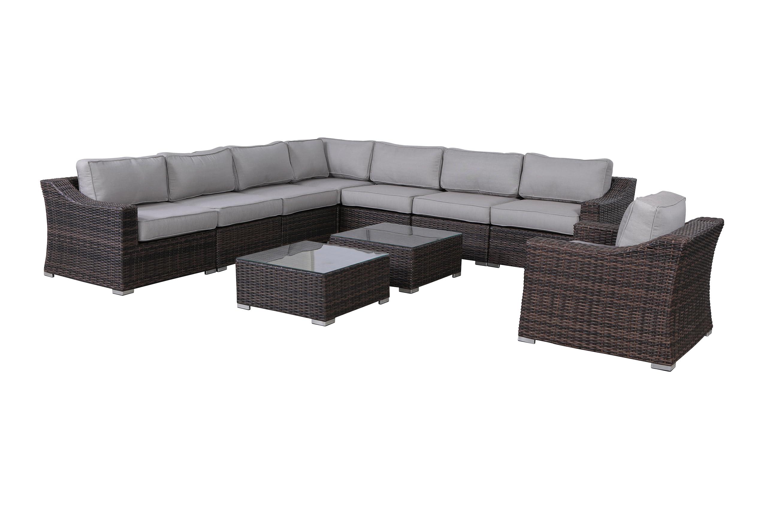 Living Source International Wicker Fully Assembled 7 - Person Seating Group with Cushions New