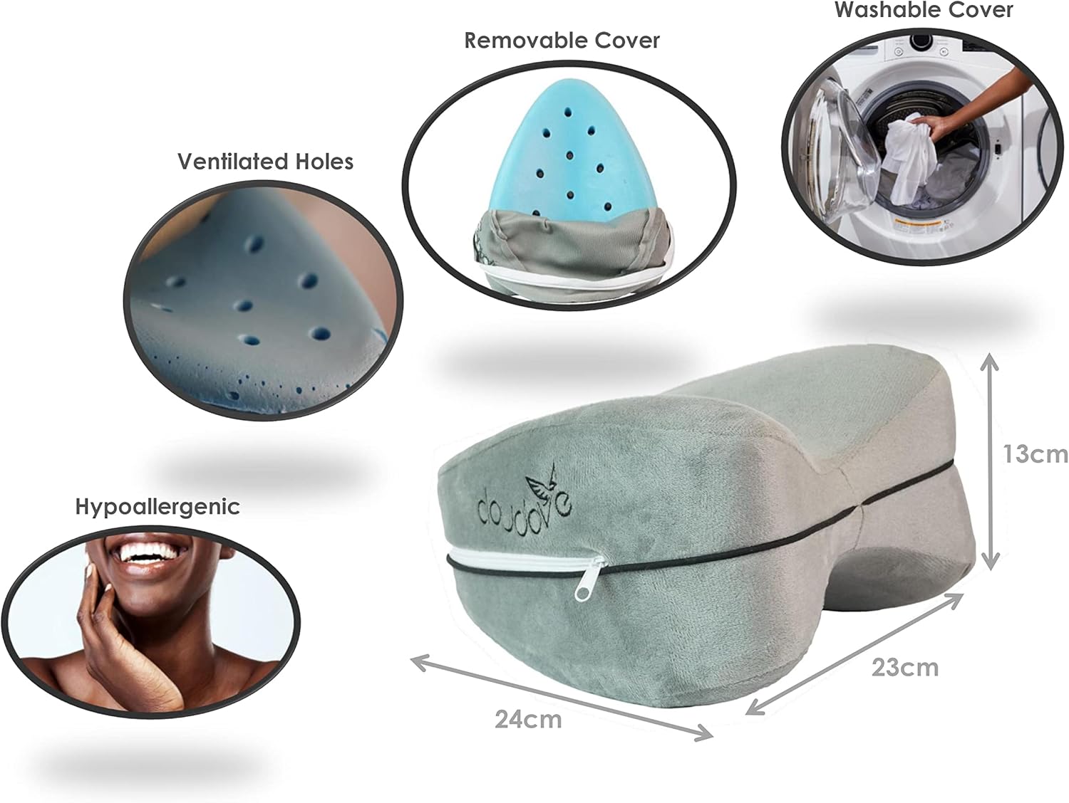 Buy CLOUDOVE Contour Leg Pillow Memory foam Orthopaedic pillow for