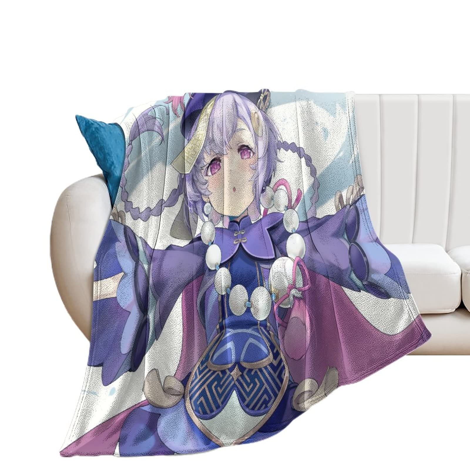 Amazon｜原神-七七と一緒に遊ぼうブランケット 毛布50