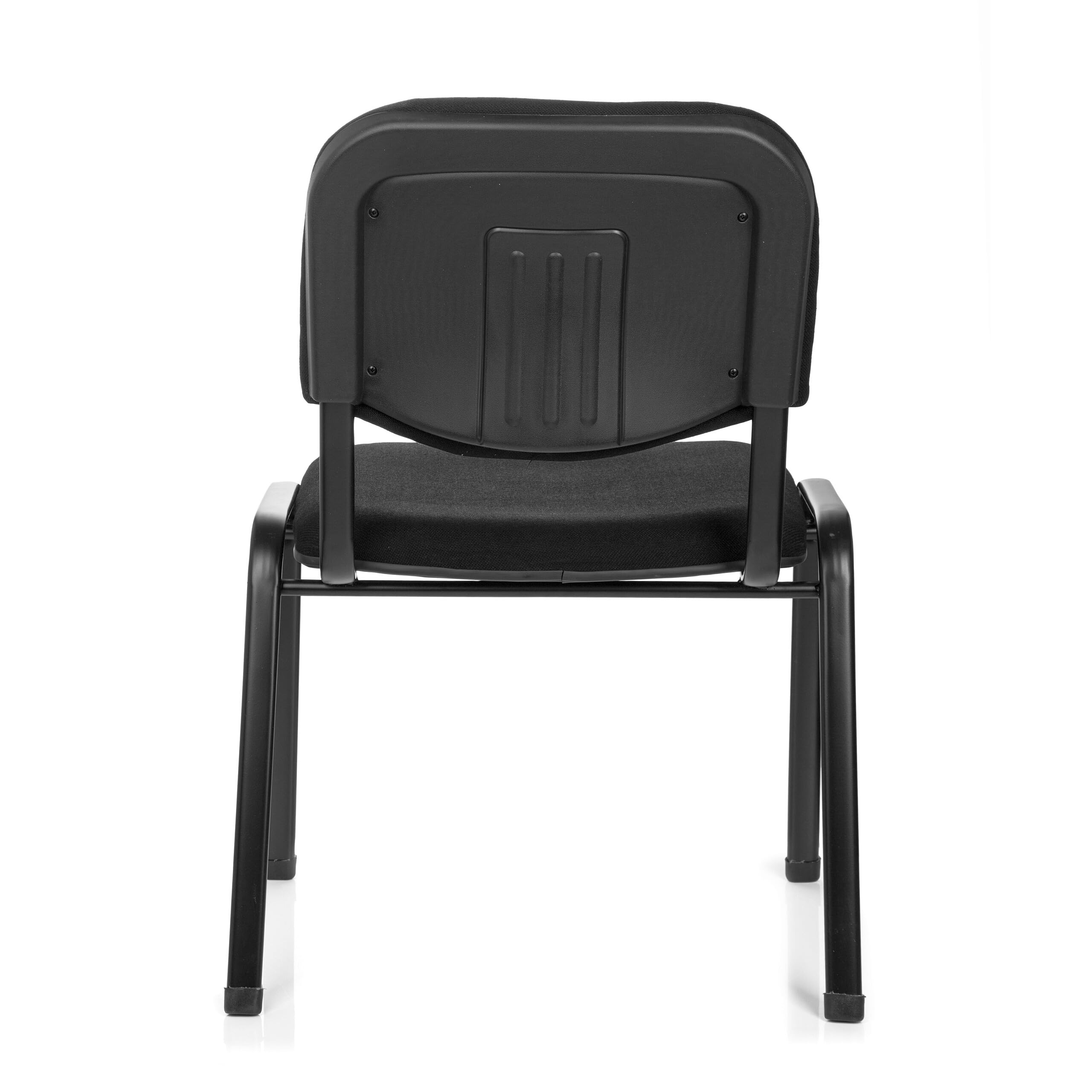 hjh OFFICE Chaise de conférence XT 600 XL en Tissu, Assise Extra Large, Chaise Ergonomique, Dossier empilable, jusqu'à 150 kg (Noir)