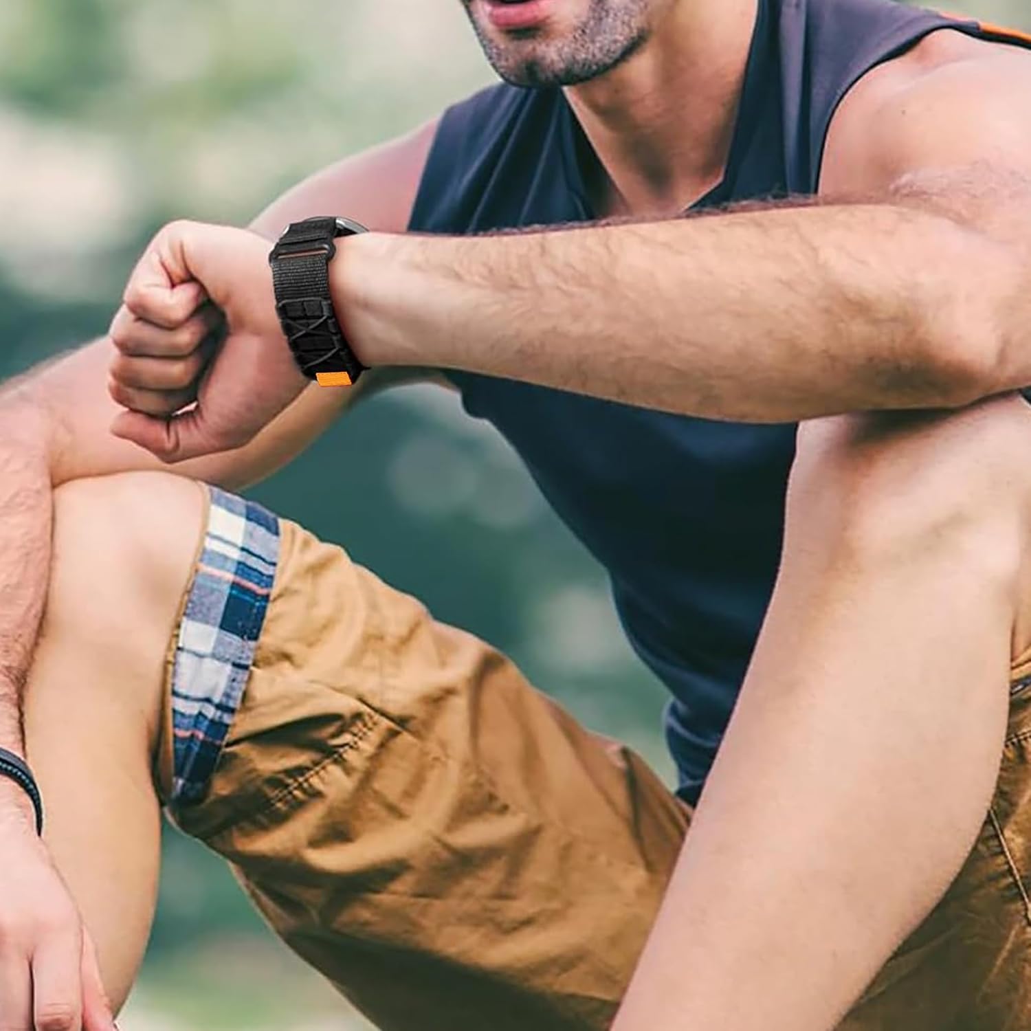 Compatible with ALPHAGEAR Smartwatch Bands, 22mm, 24mm Quick Release Rugged Nylon Sports Strap with Woven Loop Design Compatible with ALPHAGEAR Bravo II, Bravo XL, Bravo XL 2, Raptor, Commander, Juliet Smartwatch - Image 5