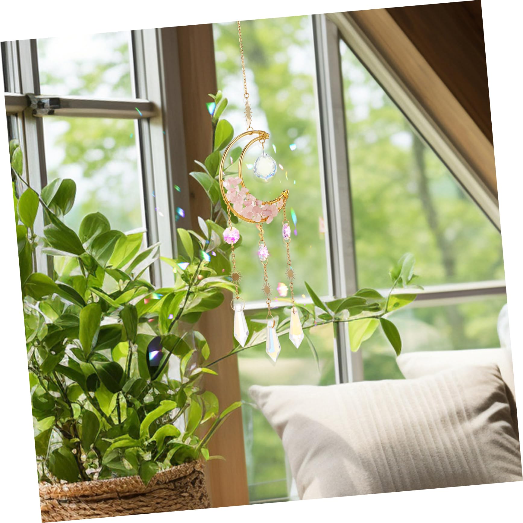 Alipis Ornament Unique Moon Shaped Hanging Decoration for and Beautiful Boho Wall Decor for Natural Design