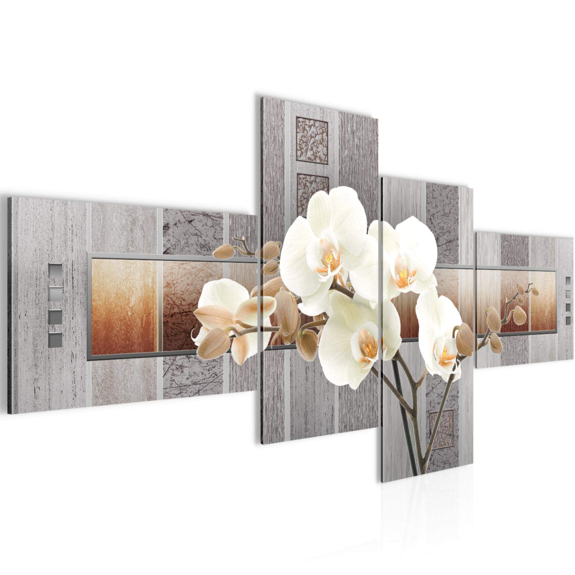 Tableau murale orchidée Runa Art 204645a : une œuvre d'art raffinée en 4 panneaux