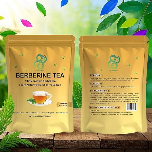 Miniatura 6 de Behestora El té de berberina es un té de desintoxicación de hierbas sin cafeína, elaborado con una mezcla de berberina, canela, cúrcuma, jengibre,