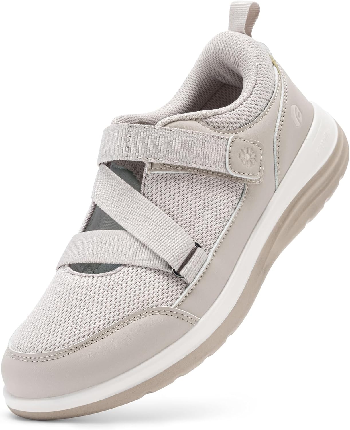FitVille StepEZ Comfortable Walking Shoes for Women with Adjustable Strap for Swollen Feet Wide Diabetic Shoes Wide Width Orthopedic Shoes for Neuropathy