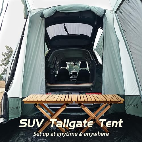 Miniatura 7 de ShinHye SUV Tent for Camping with Porch, Waterproof PU5000mm Spacious 5 Person Car Tents for Camping SUV, Includes Rainfly and Storage Bag for