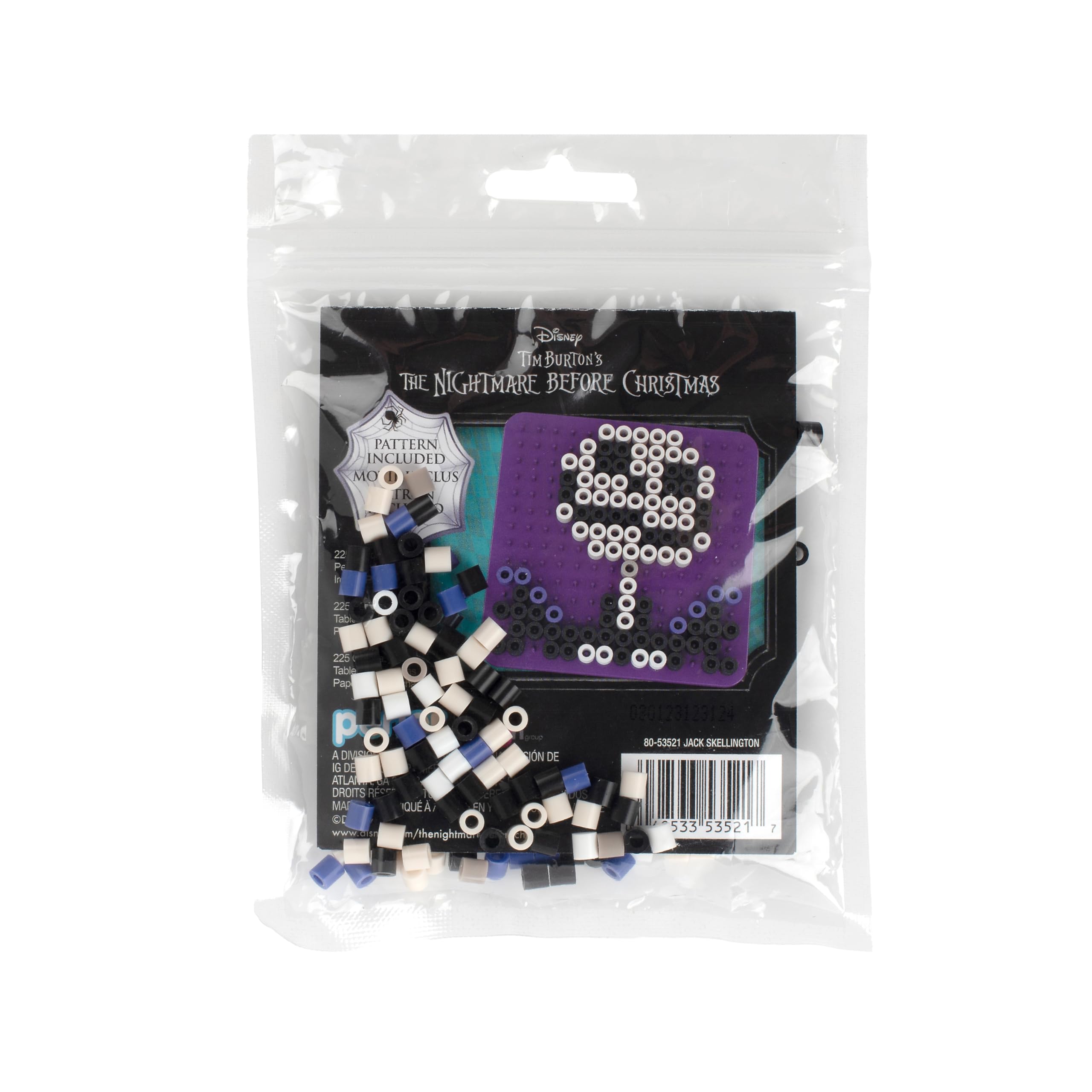 Perler 80-53521 Disney Tim Burton's The Nightmare Before Christmas Jack Skellington Fused Bead Activity Kit, Multicolor, 227 Pieces