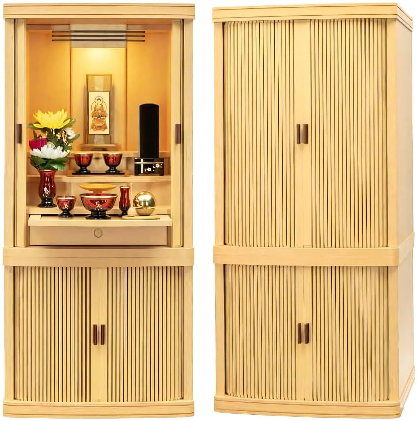 お仏壇　 家具調仏壇 高級仏壇　時代仏具　年代感　現状お渡し 楽天市場】仏壇 モダン仏壇 モダン 奥行14.8cm おしゃれ 高級