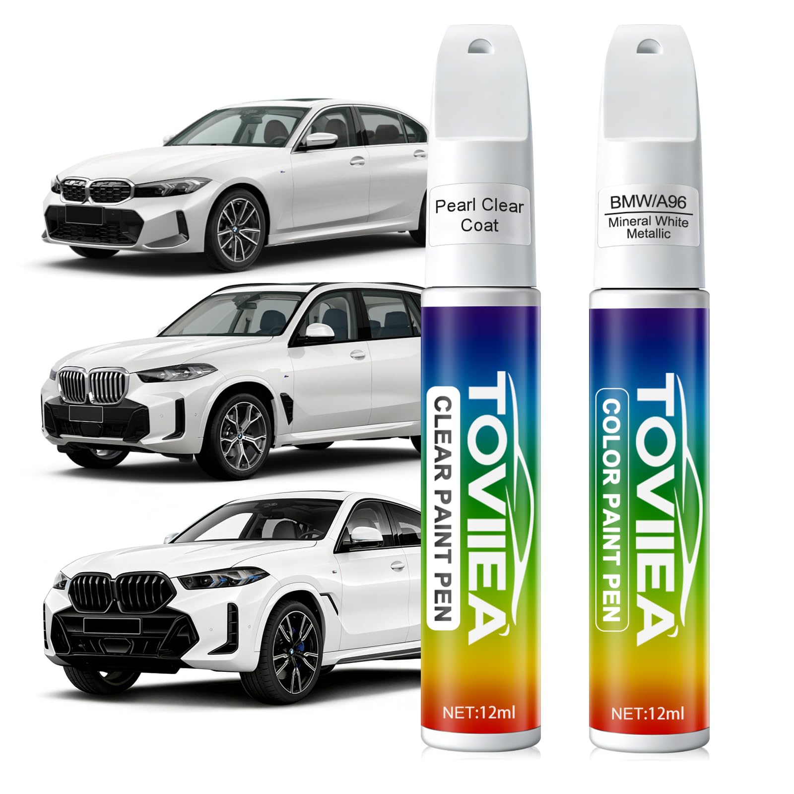 Alpine White(300) Touch Up Paint Compatible with BMW,2-In-1 Car Scratch Remover Pen,Car Paint Scratch Repair Kit for Scratches,Chips & Nicks,2-PCS SET — view 15