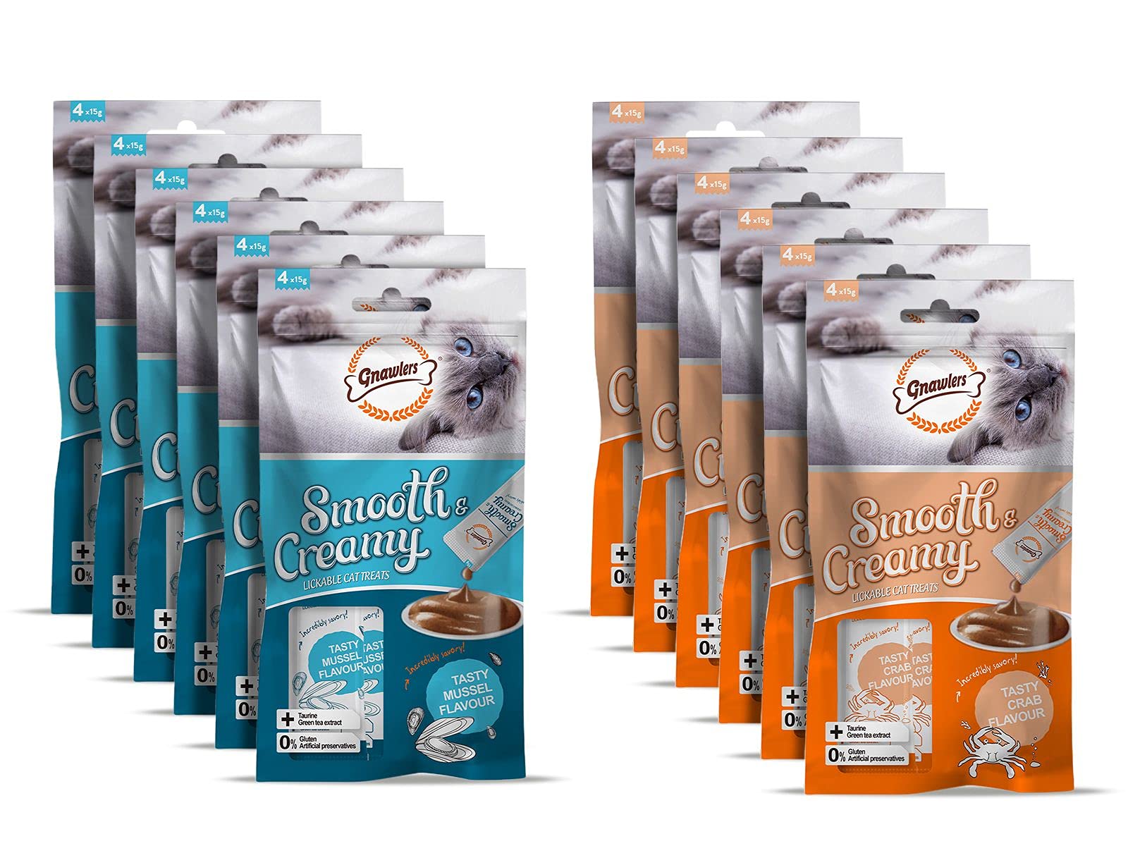 Gnawlers Smooth Creamy Treats Combo Mussel x6 Crab x6 Sold by DogsNCats (B099X2PS7J) Amazon Price History, Amazon Price Tracker