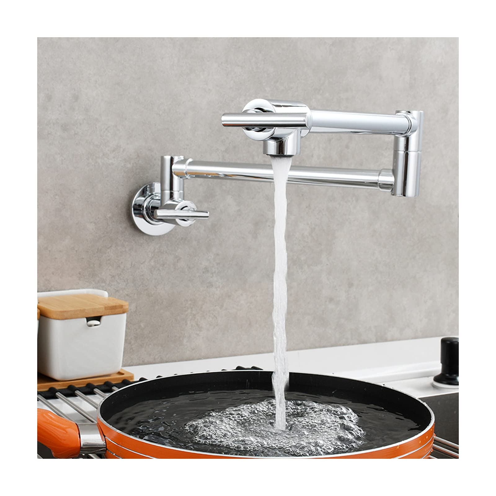 Robinet de remplissage de pot en laiton mural style luxe pour cuisine