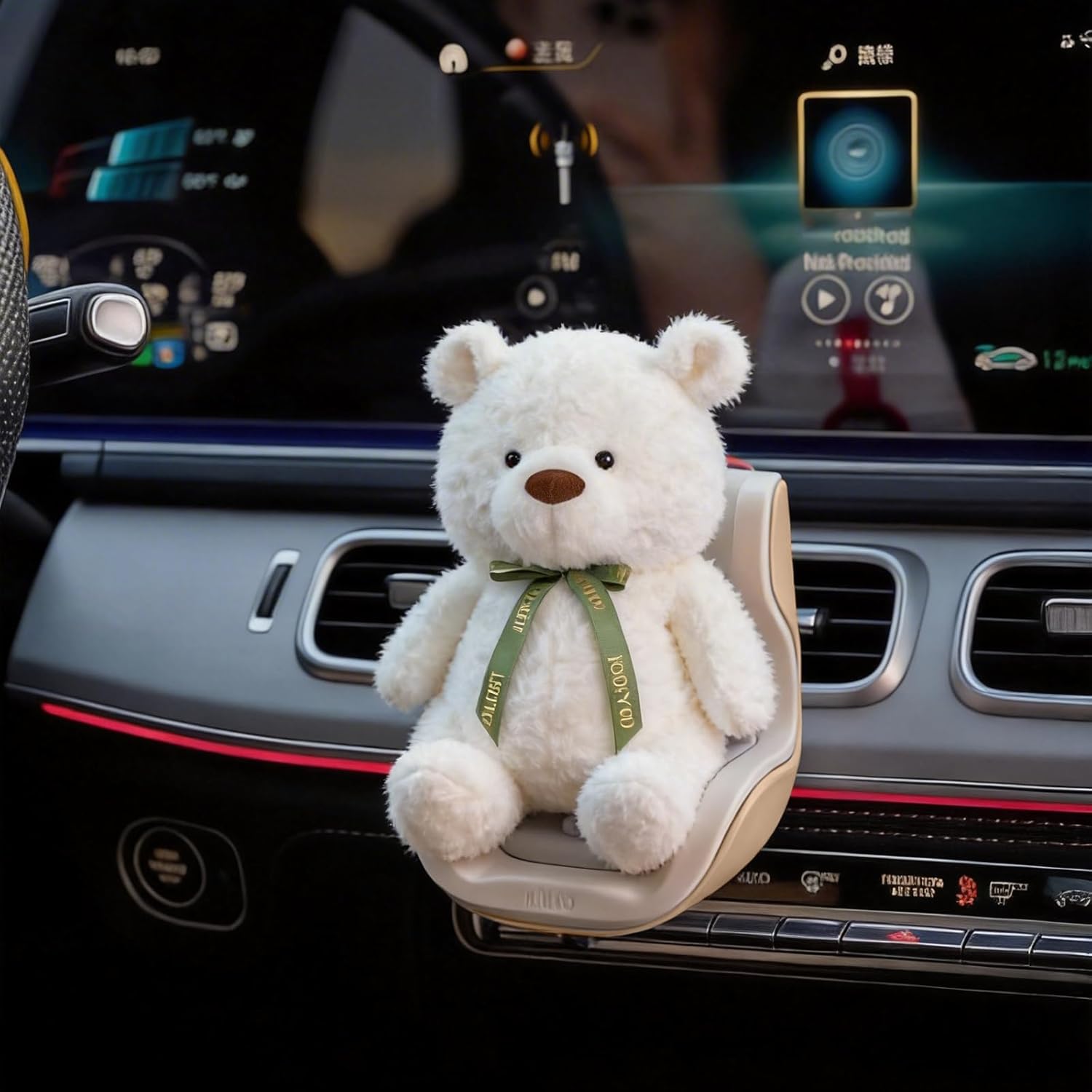 Car Seat Cushion for Dolls, 12 x 11 x 10 cm Car Doll Chair with Adjustable Ventilation, ABS Chair Cars for Dolls for Models 10 to 17 cm for Desk Ventilation Cars