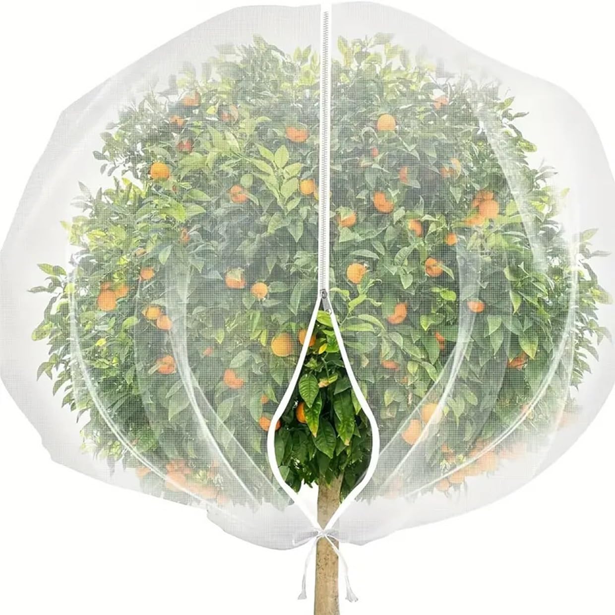 Fryskyo One Color Large Fruit Tree Netting Bag, Anti Bird Plant Protection Cover Reusable Garden Netting With Drawstring And Zipper, For Vegetables, Fruit, Strawberry Bush And Garden Protection(120X180cm)