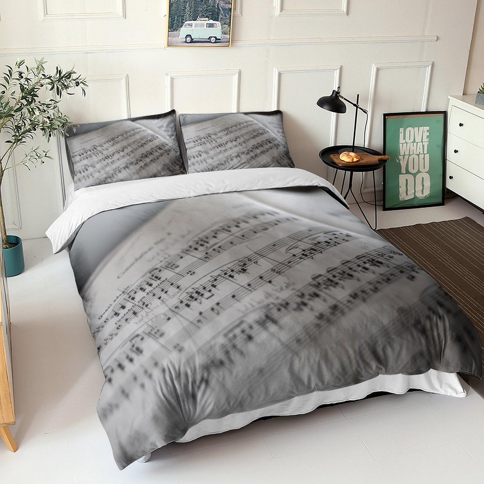 Housse de couette 220x240 microfibre premium motif 3D
