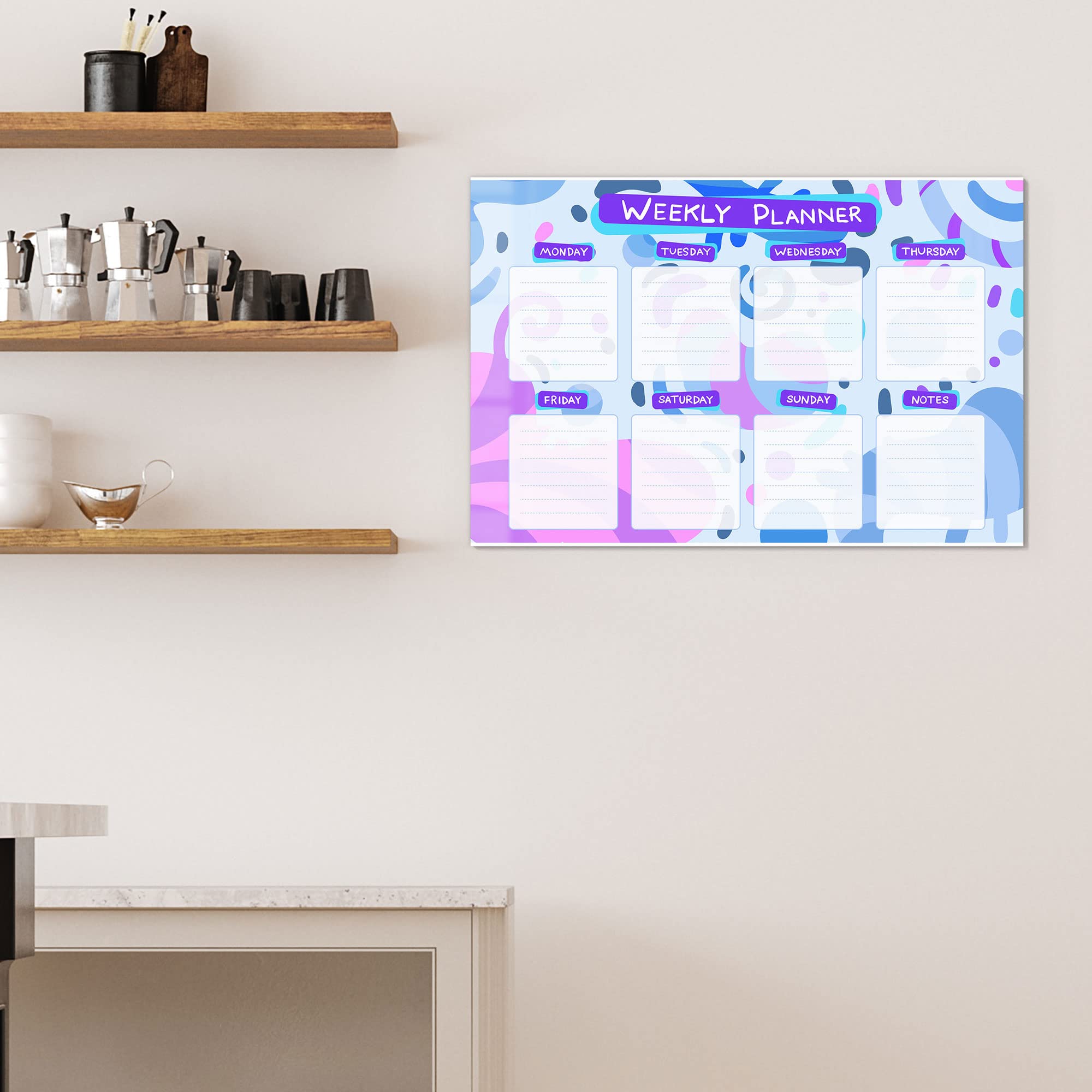 DEQORI Glazen magneetbord | 60x90 cm groot