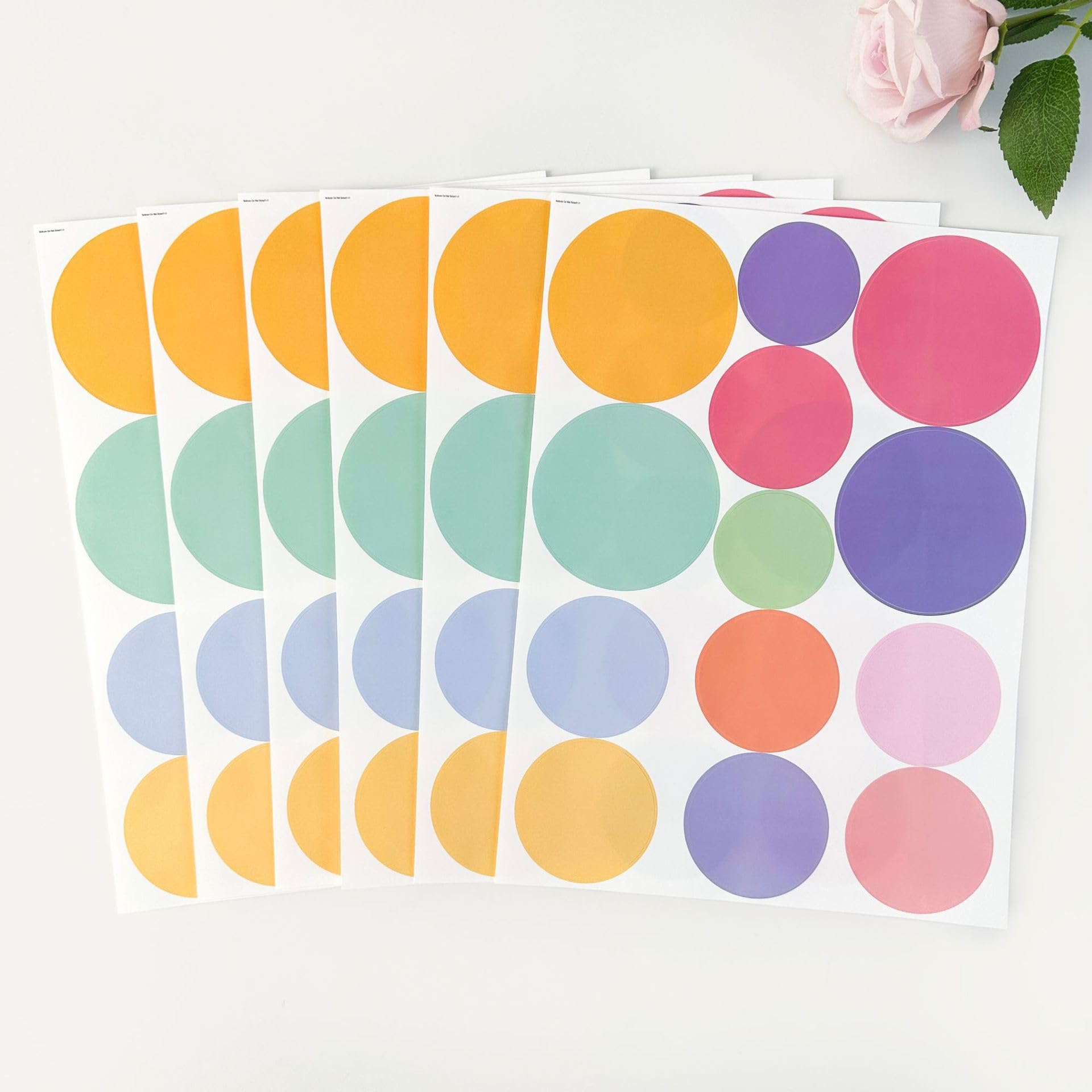 10 Sheets Colored Polka Dots Wall Decals,Colorful Polka Dot Wall Removable and Peel DIY Sticker for Teen Girls Boy Kids Bedroom Living Room Nursery Bathroom Playroom Home Kindergarten - Image 3