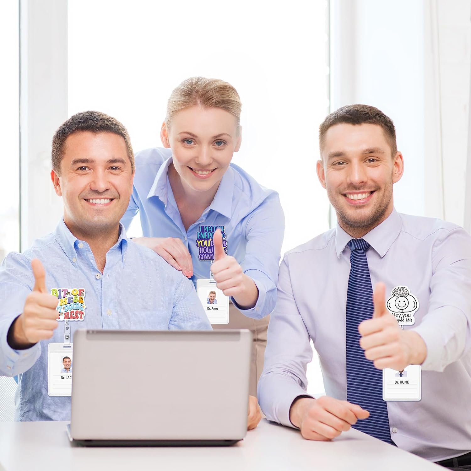 24 Pcs Funny Badge Reel Nurse Cute Retractable Name ID Clip Badge Holder for Doctor Student Medical Assistant Coworker Work Accessories Bulk Gifts(Funny Style) thumbnail