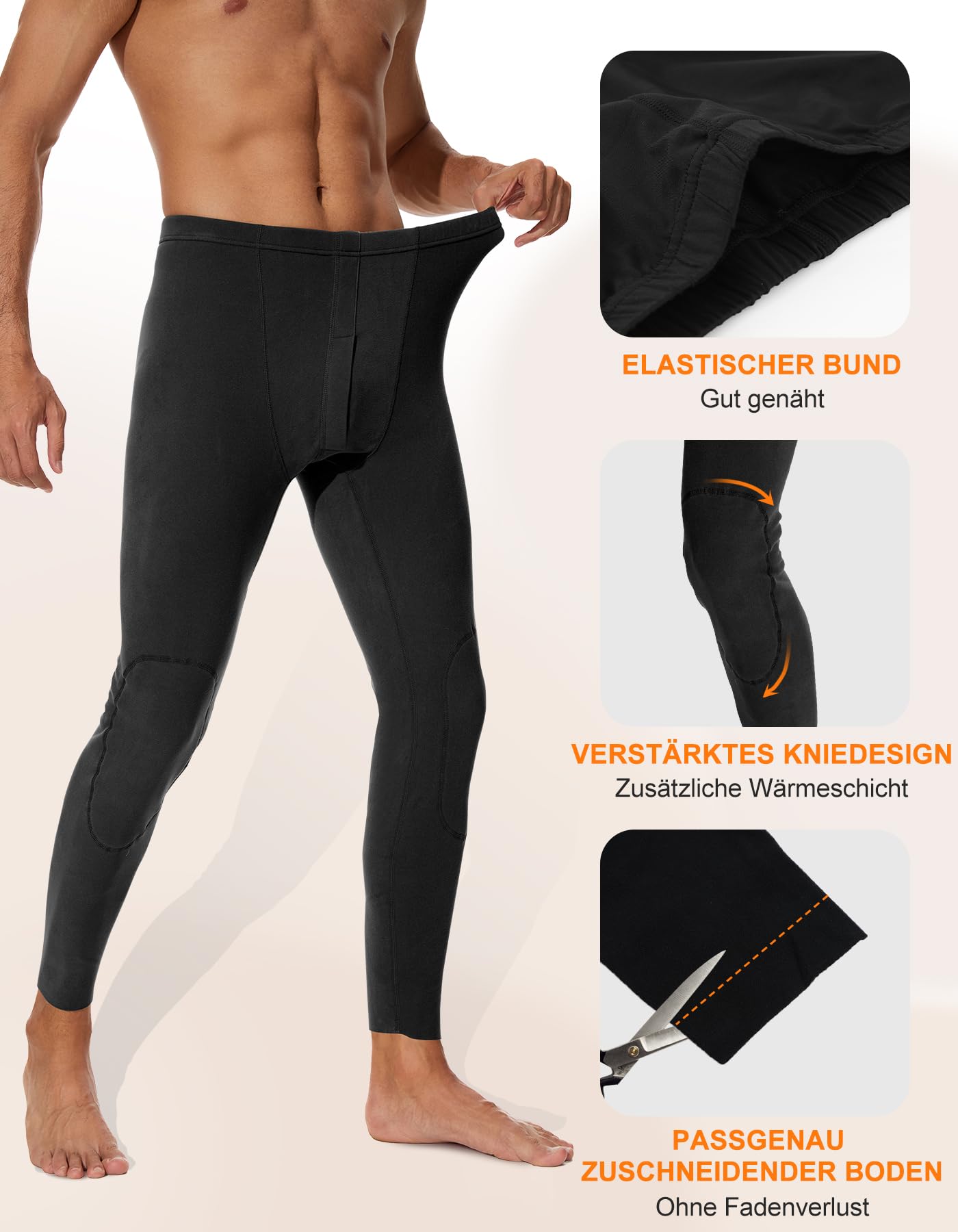 SIHOHAN Calzoncillos térmicos largos para hombre, pantalones térmicos de pierna cómodos, calzoncillos largos forrados para hombre, leggings térmicos, ropa interior térmica de invierno, S-4XXL,