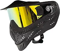 HK Army Máscara De Paintball Airsoft Hstl Goggle Com Lente Térmica Antiembaçante (Lente Preta/Dourada)