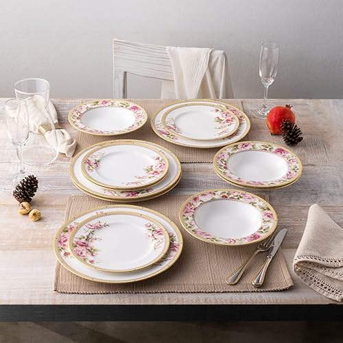 Miniatura 7 de Noritake Hertford - Juego de vajilla de 12 piezas, servicio para 4 personas