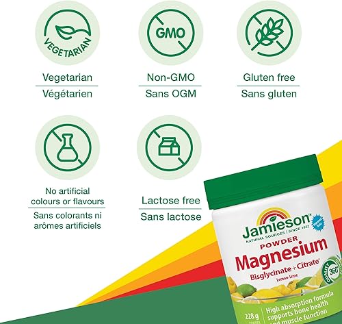 Miniatura 4 de Jamieson Mezcla de bebida de magnesio, sabor natural a limón y lima