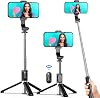 Portable 41 Inch Selfie Stick Phone Tripod with Wireless Remote Extendable Tripod Stand 360 Rotation Compatible with iPhone 17 16 15 14 13 12 11 pro Xs Max Xr X Plus, Android Samsung Smartphone