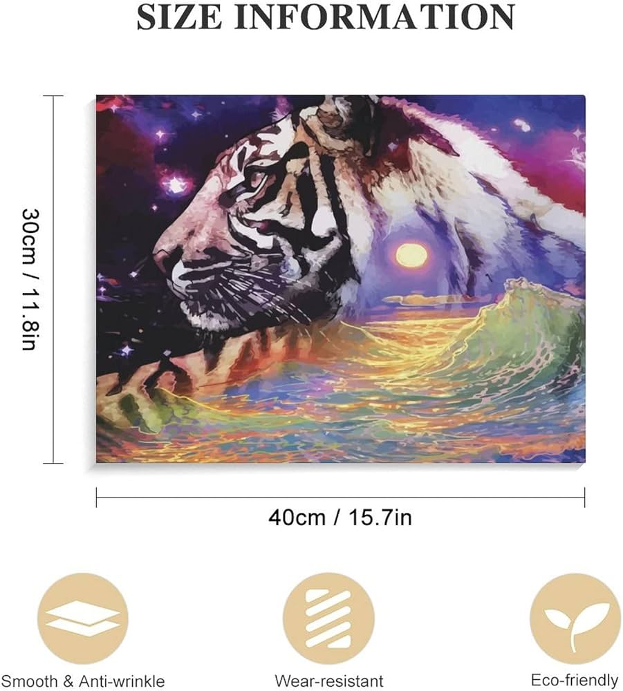 Amazon.co.jp: 美しい景色の虎 絵画キャンバス壁アート複製画 ポスター