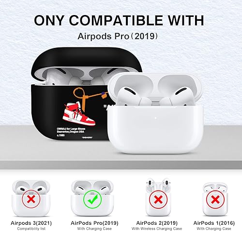 Miniatura 6 de Gedicht Funda para Airpods Pro Air Sports Shoes, funda protectora de TPU suave resistente para Apple Airpod Pro con llavero para mujeres y hombres,
