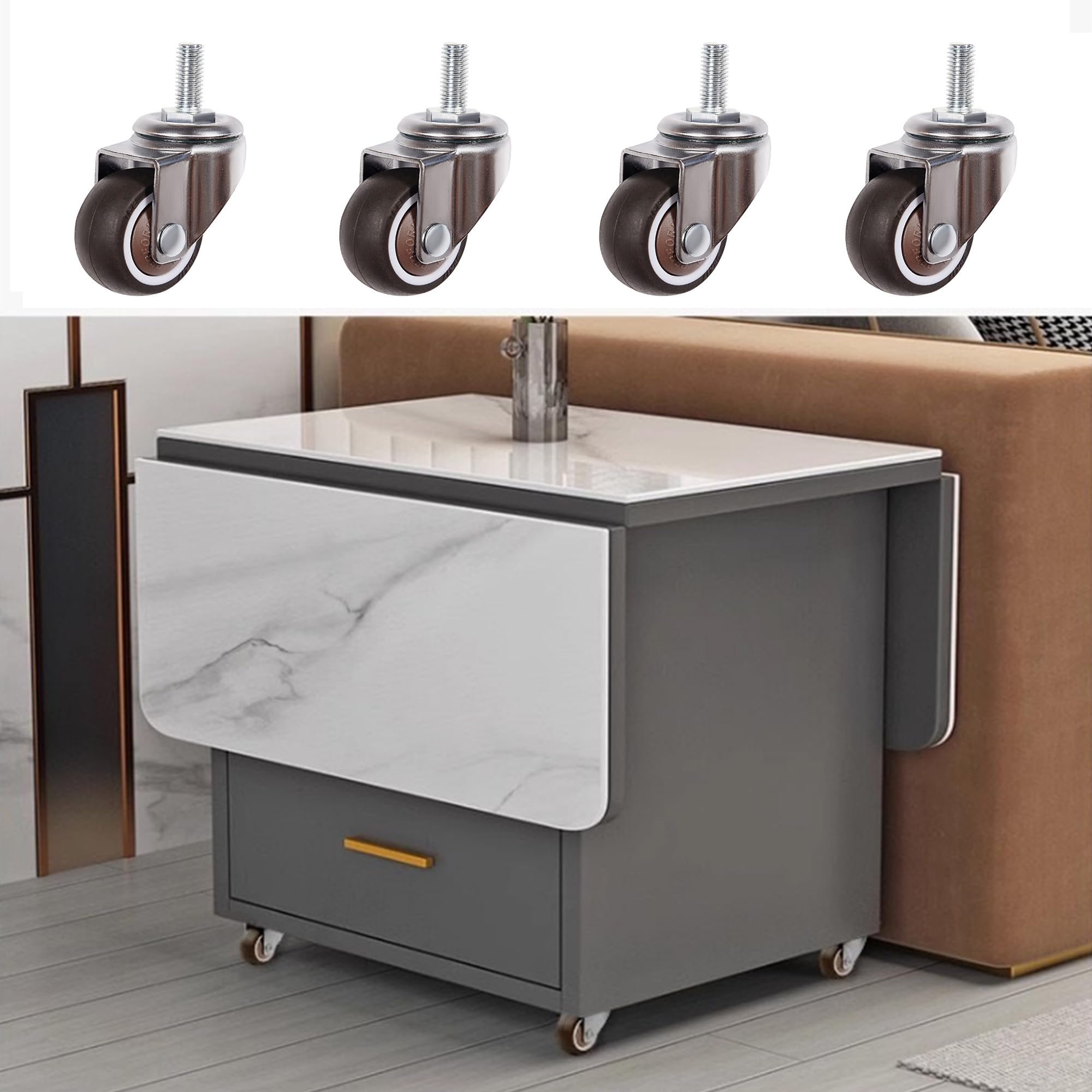 Klein Lenkrollen für Möbel, 4 Stk 25mm M6 Möbelrollen Klein, Lenkrollen Klein Lenkrollen für Möbel, 4 Stk 25mm M6 Möbelrollen Klein, Lenkrollen