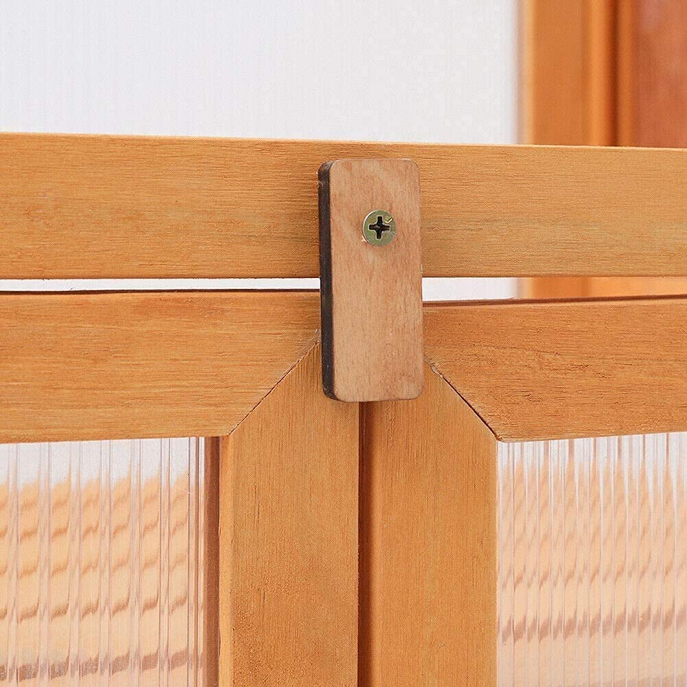 AC-Déco Mini-broeikas van hout S – L 54 x B 69,4 x H 85 cm