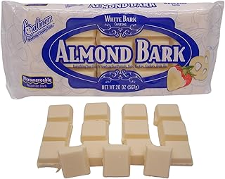 Palmer Almond Bark, Milk Chocolate Flavored, White Meltable Chocolate, Making Candy Fun Since 1948 (White Bark, 20oz)