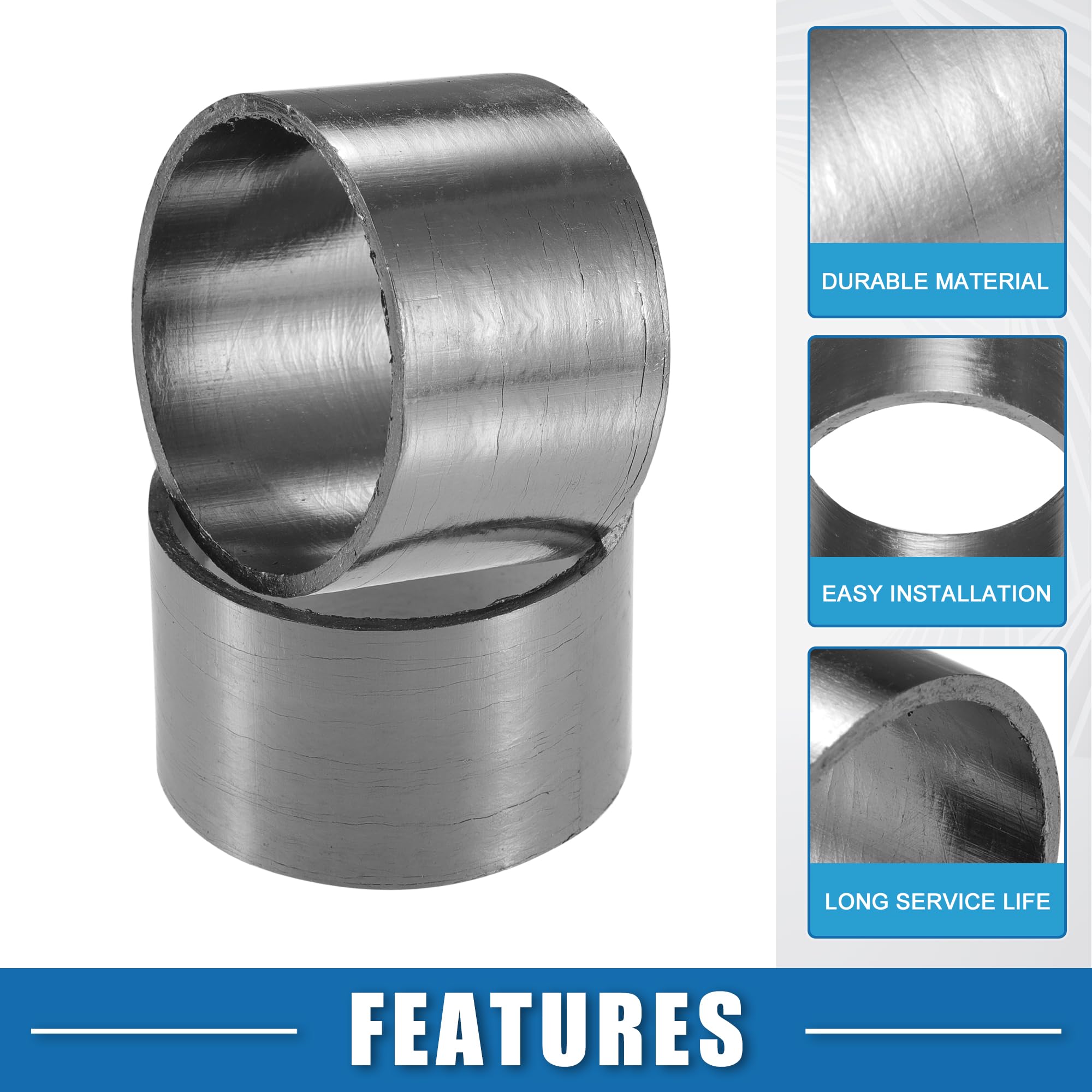 A ABSOPRO Guarnizione per tubo di scarico per motocicletta, diametro esterno 55 mm, anellos di tenuta silenziatore (set di 2)