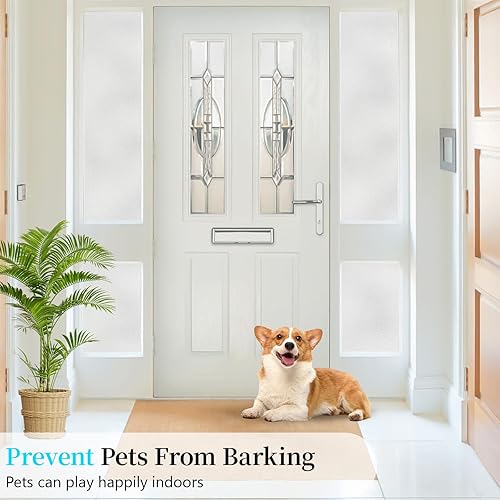 Miniatura 3 de Niviy - Película de privacidad grabada para ventana, esmerilado y estático, no adhesiva, para oficina en casa, blanco, 23.6 x 78.7 pulgadas.